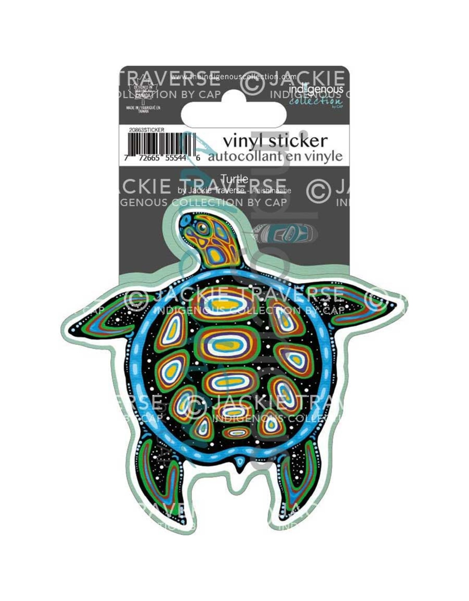 Indigenous Collection Turtle Vinyl Die-Cut Sticker