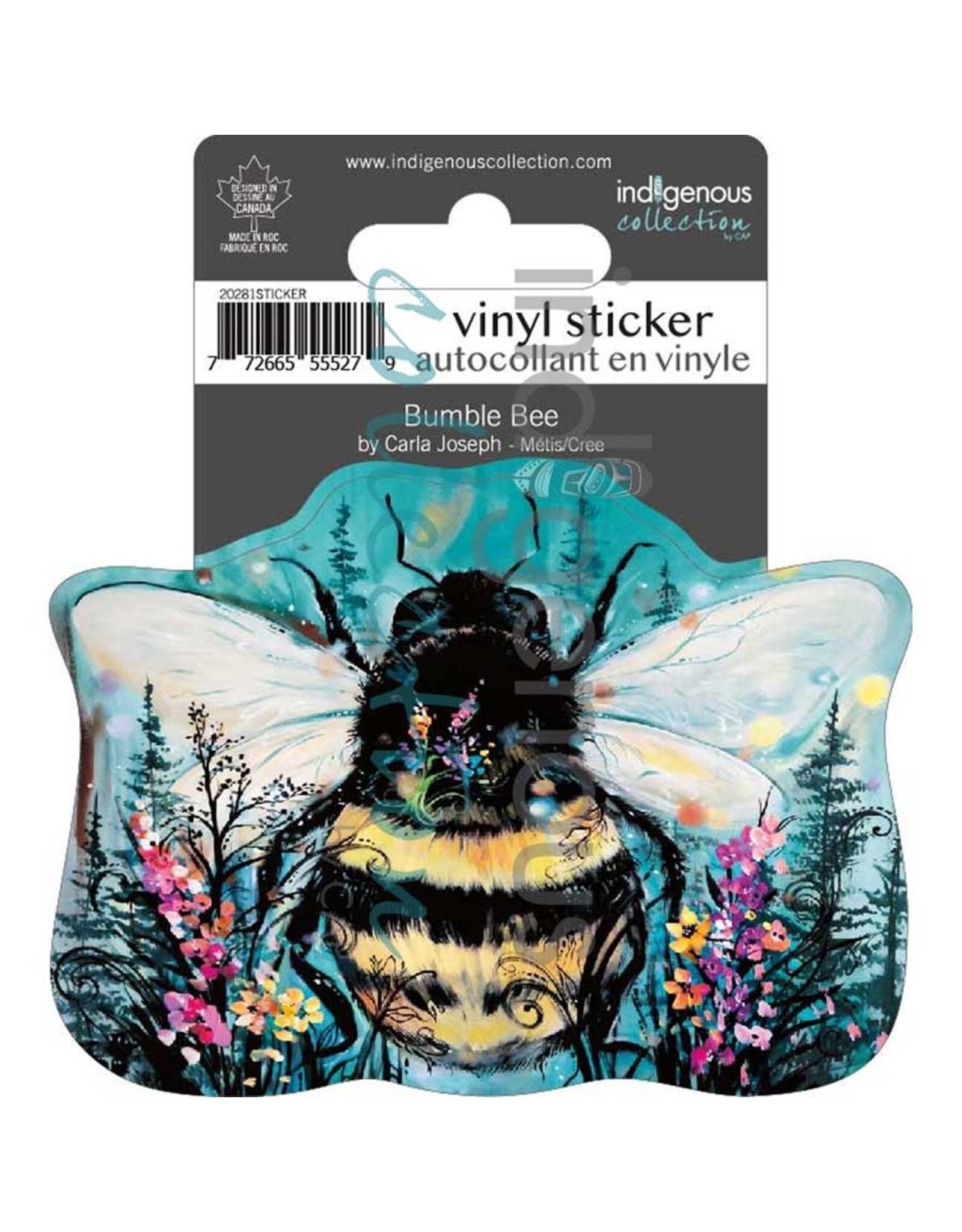 Indigenous Collection Bumble Bee Vinyl Die-Cut Sticker