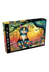 JaCaRou Puzzles Colorful Striped Cat 1000pc
