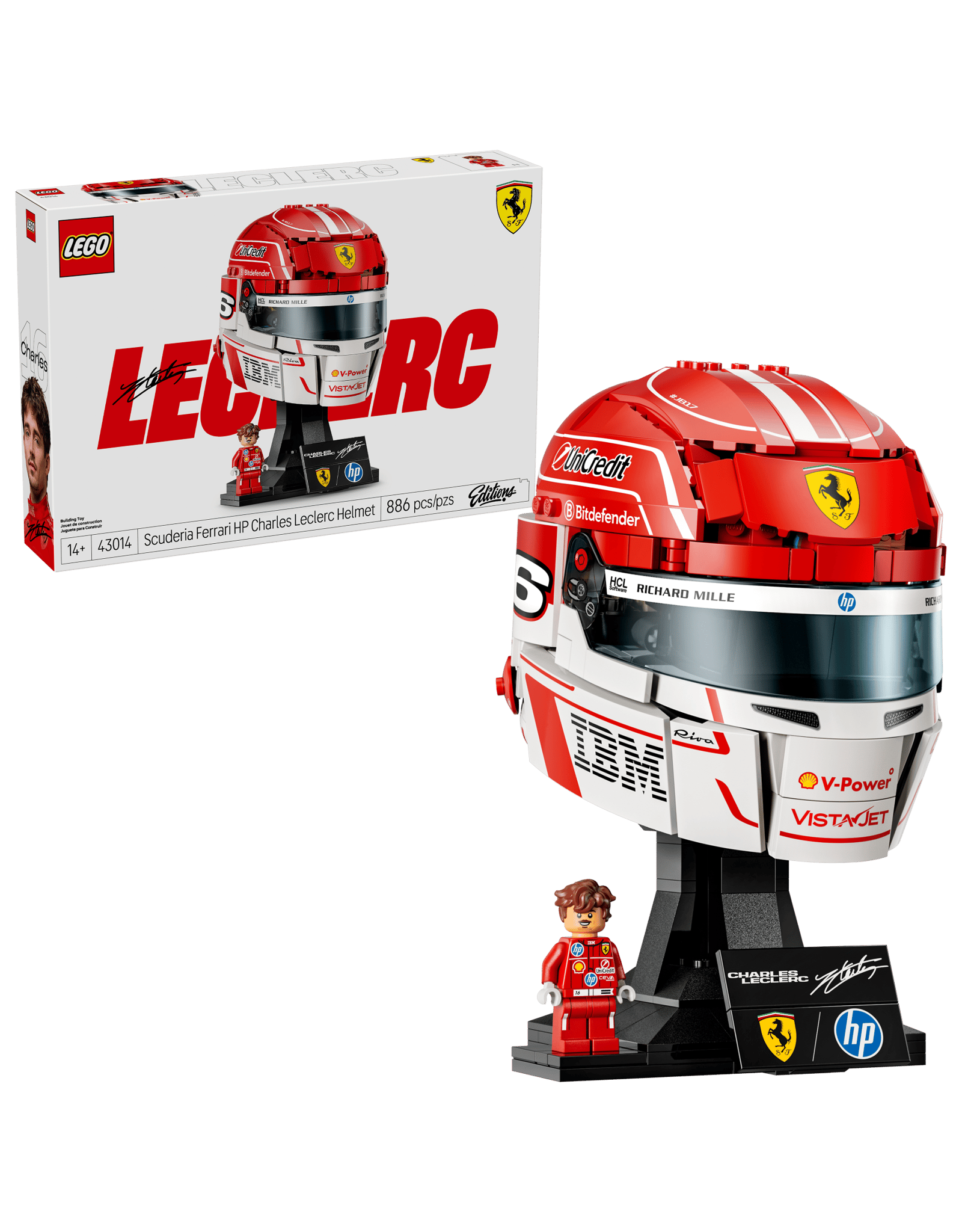 Lego Scuderia Ferrari HP Charles Leclerc Helmet