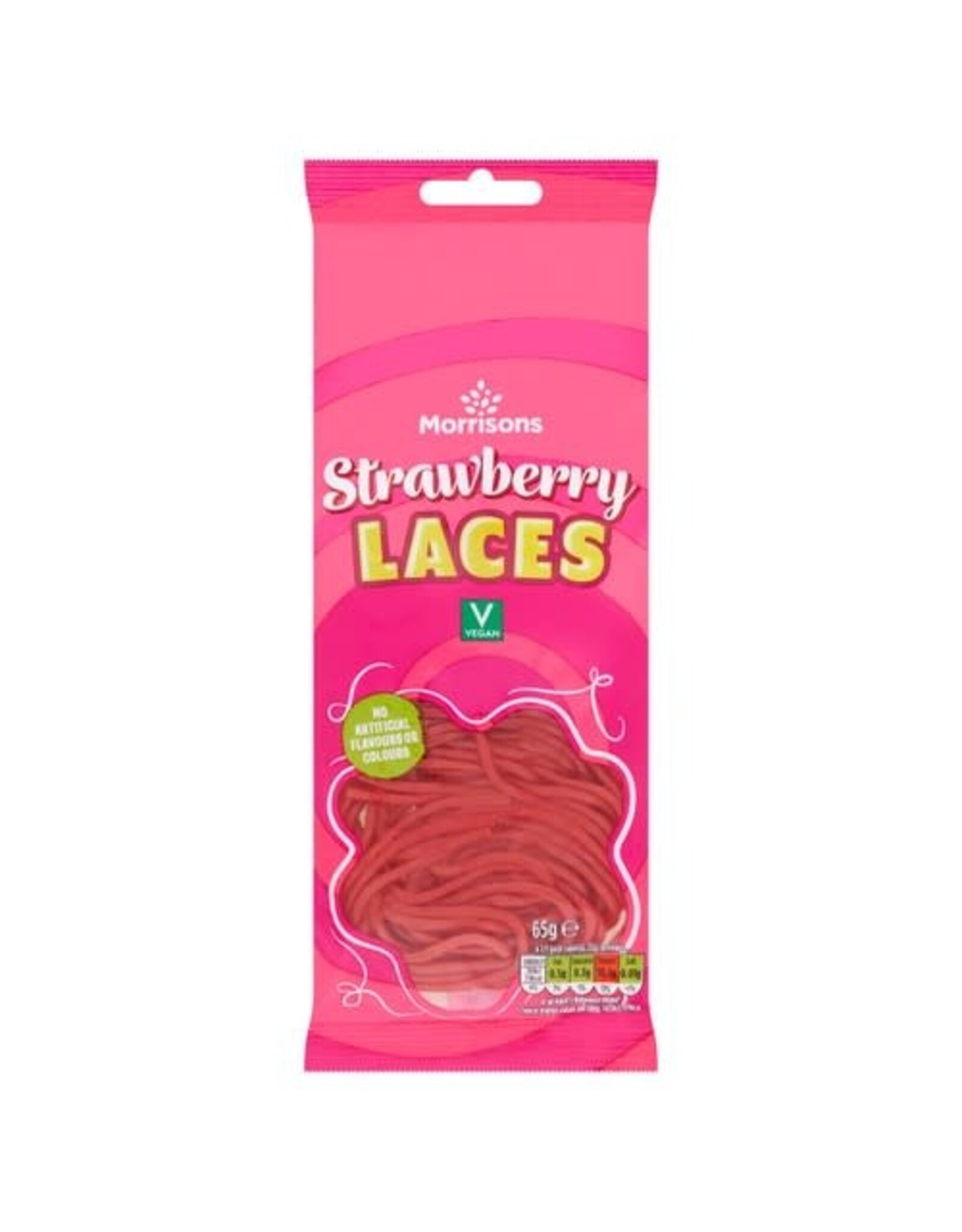 Morrisons Strawberry Laces 65g (British)