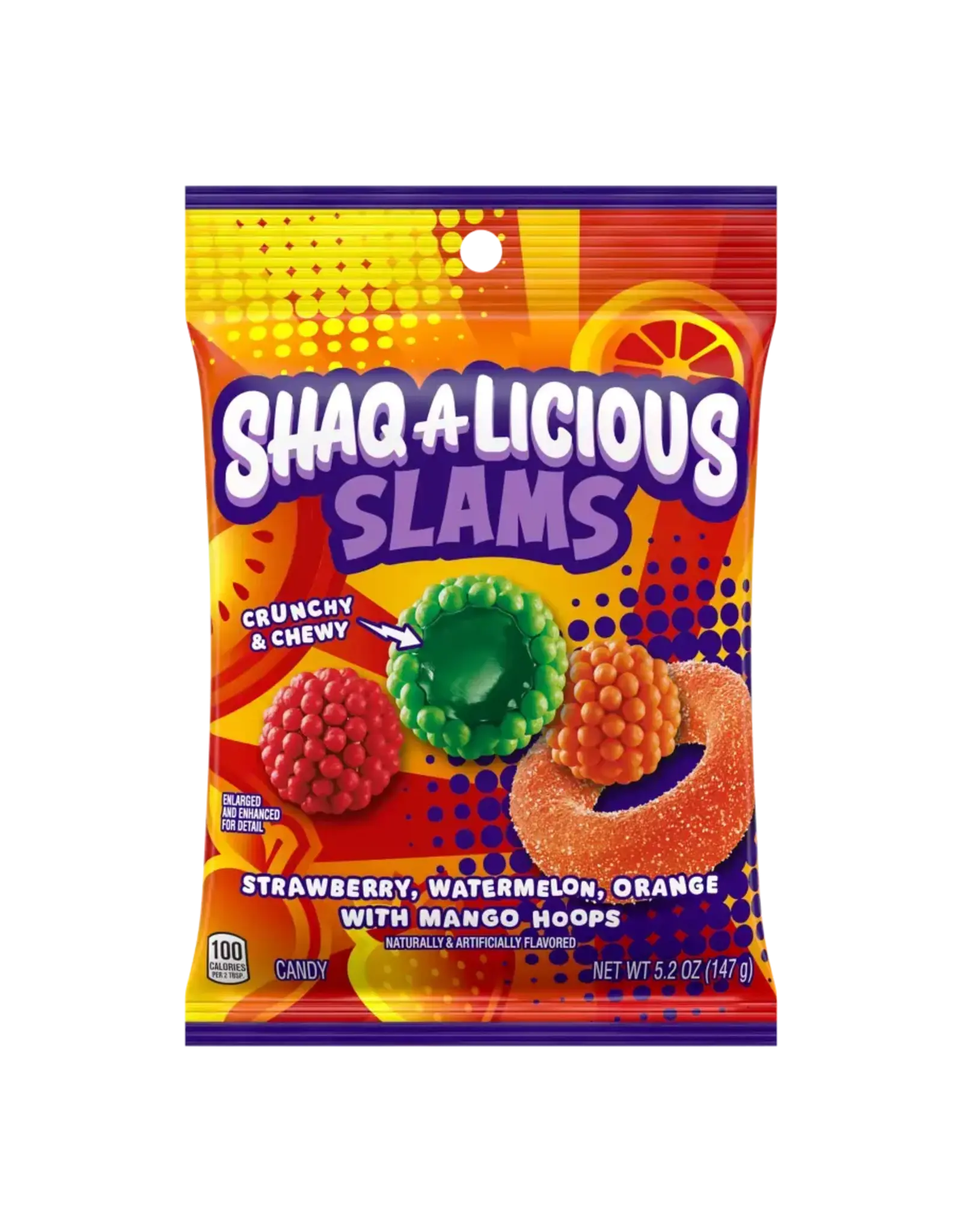 SHAQ-A-LICIOUS Slams (Strawberry, Watermelon ,Orange with Mango Hoops)
