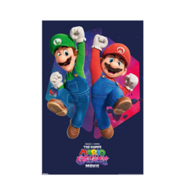 Nintendo The Super Mario Galaxy Movie (2026) - Mario & Luigi Jump Poster