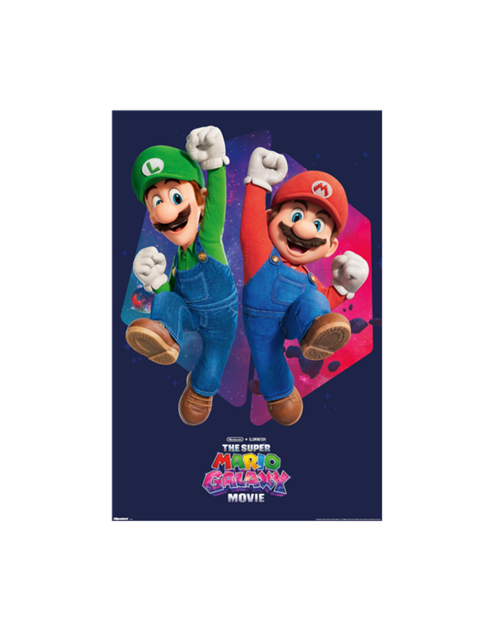 Nintendo The Super Mario Galaxy Movie (2026) - Mario & Luigi Jump Poster