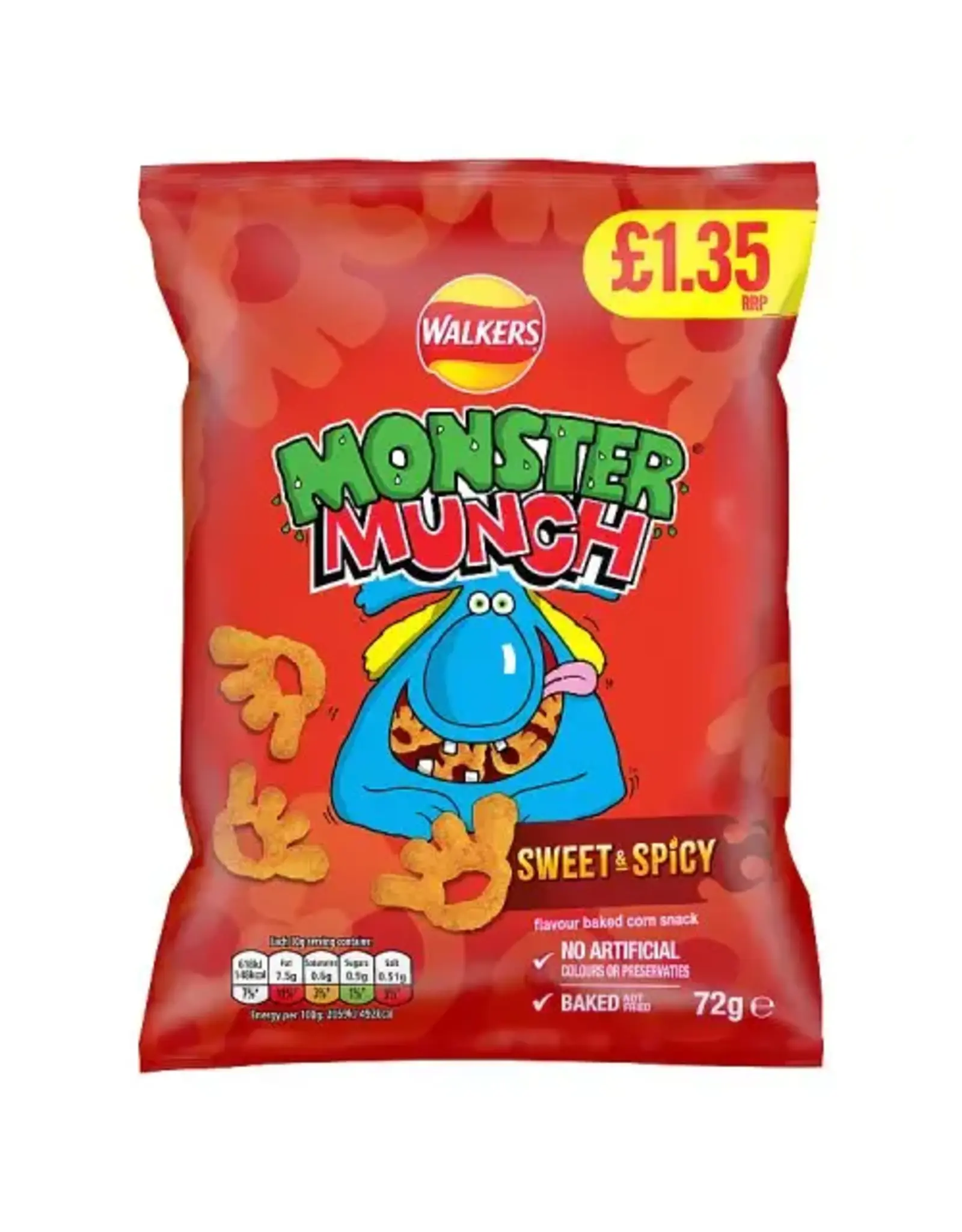 Walkers Walkers Monster Munch - Sweet & Spicy 72g (British)