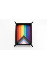 Dice Tray: Fold Up Velvet Dice Tray: Pride: Rainbow Flag