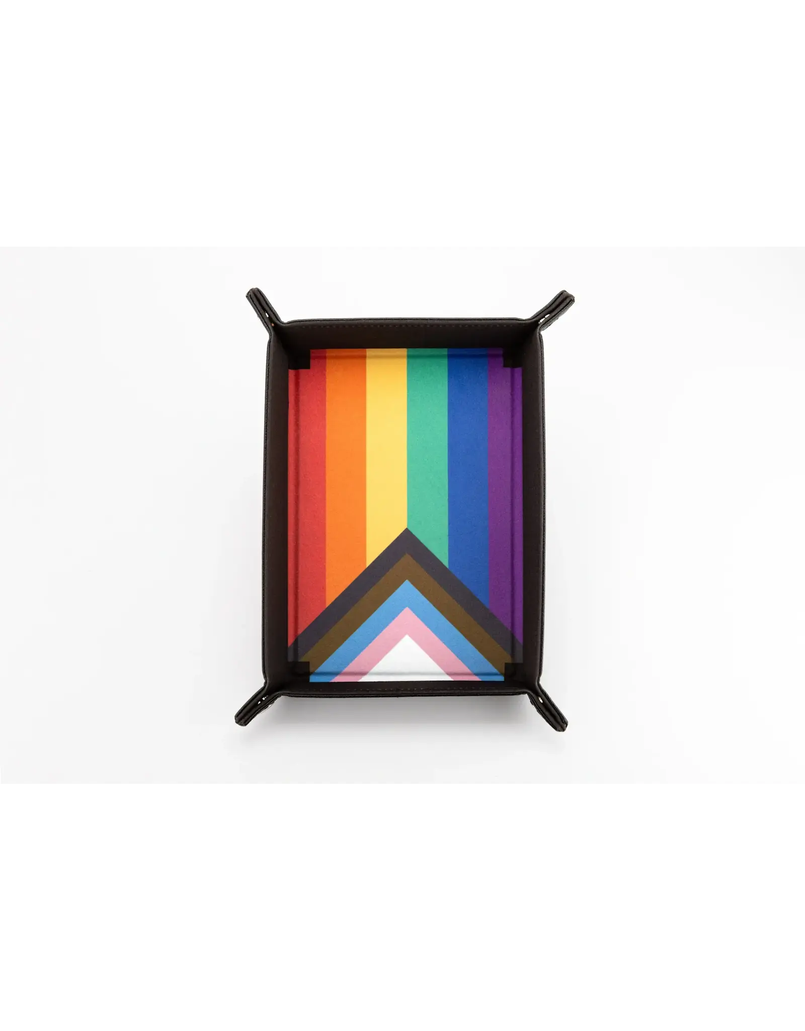 Dice Tray: Fold Up Velvet Dice Tray: Pride: Rainbow Flag