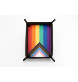 Dice Tray: Fold Up Velvet Dice Tray: Pride: Rainbow Flag