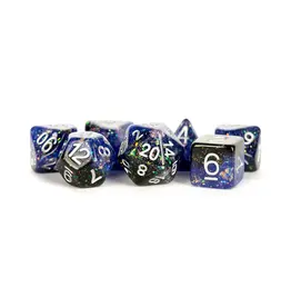 Dice: 7pc: 16 mm: Resin: Eternal Blue/Black