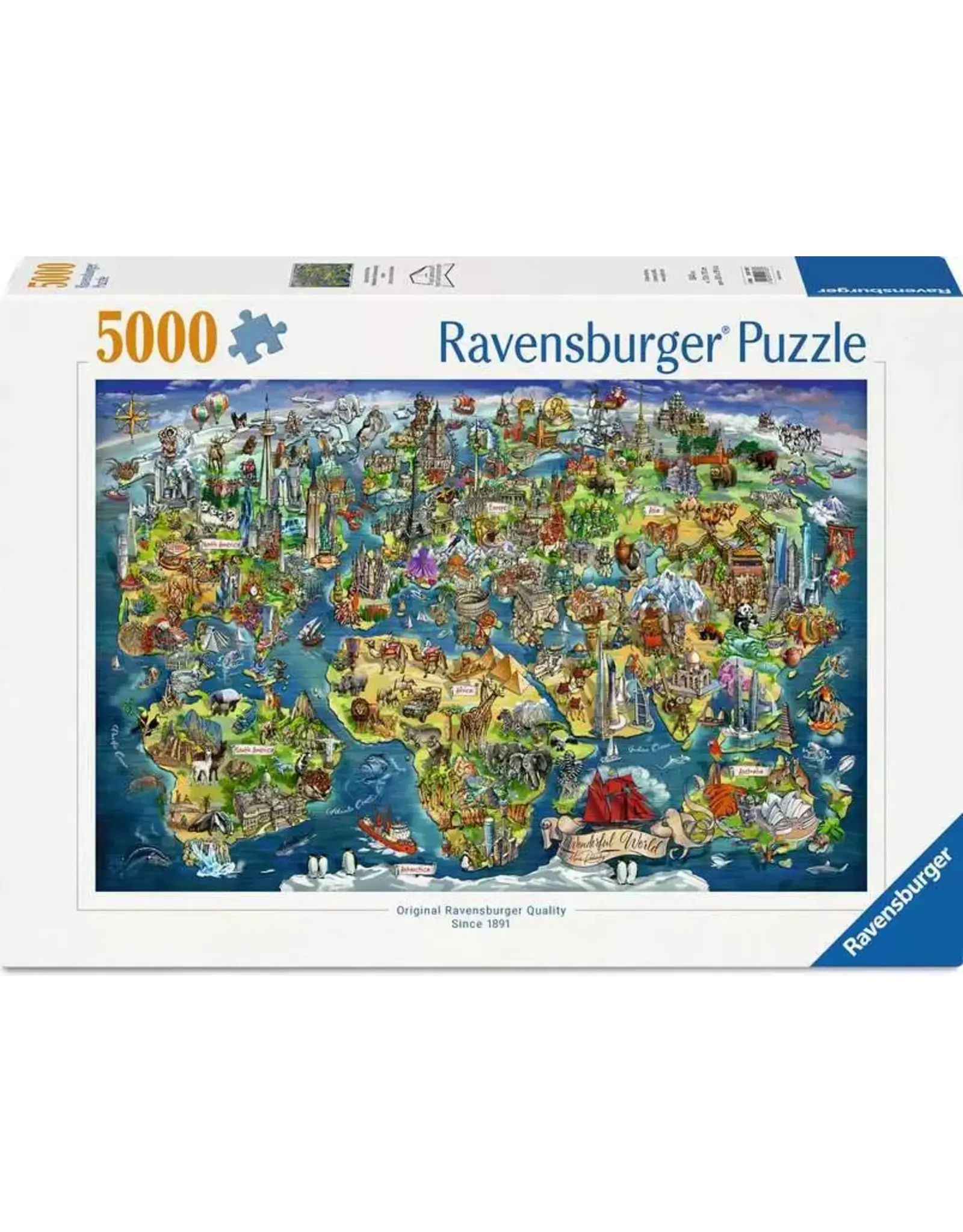 Ravensburger Illustrated World Map 5000pc