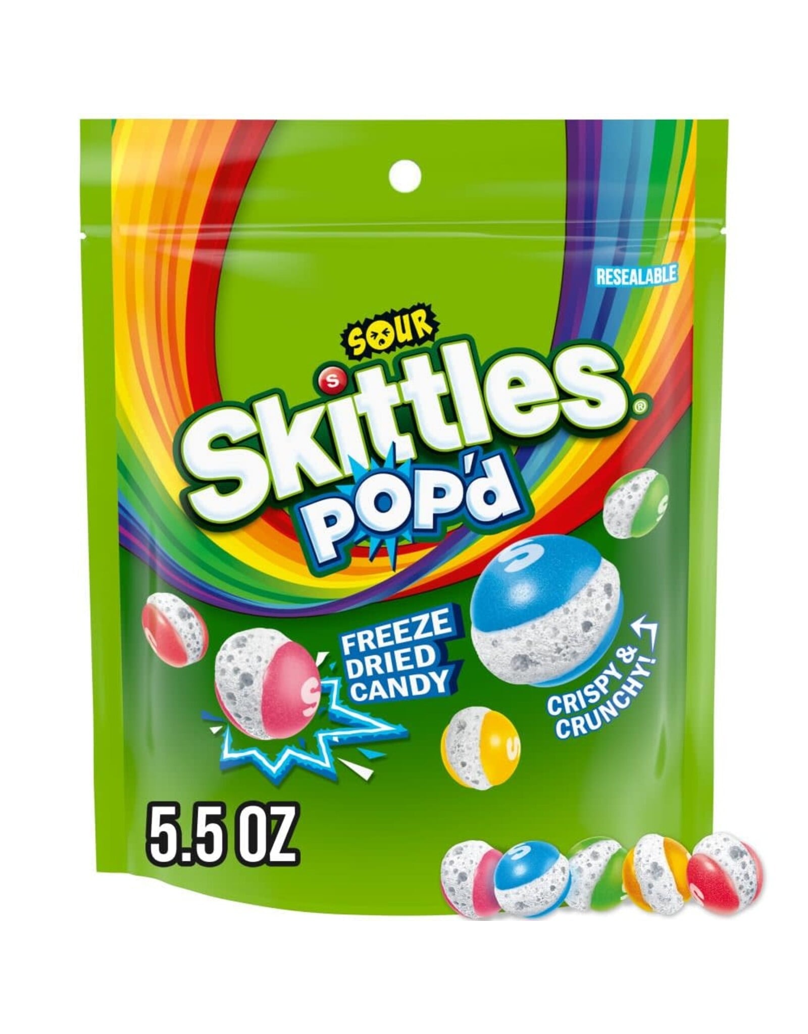 Skittles Popd Sour Freeze Dried Candy