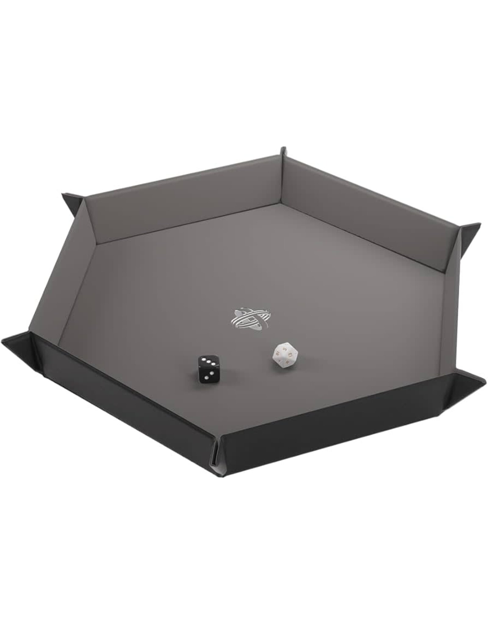 Magnetic Dice Tray: Hexagonal: Black / Gray