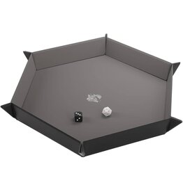 Magnetic Dice Tray: Hexagonal: Black / Gray