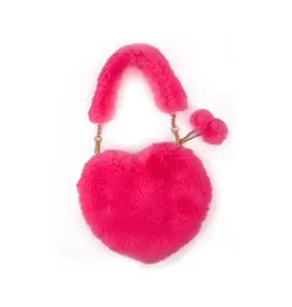 Great Pretenders Pinky Promise Furry Fuchsia Purse