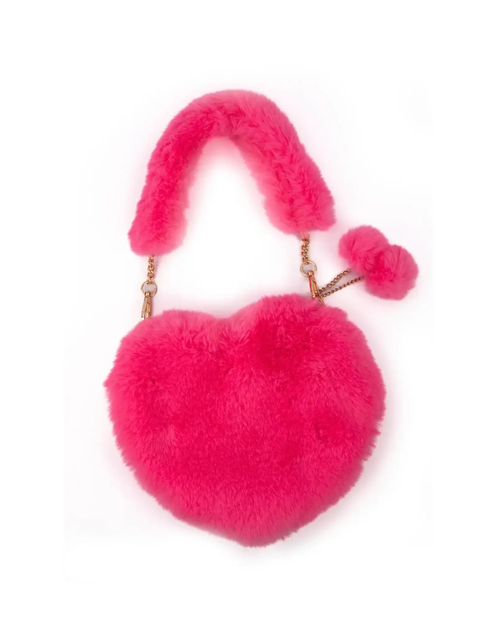 Great Pretenders Pinky Promise Furry Fuchsia Purse