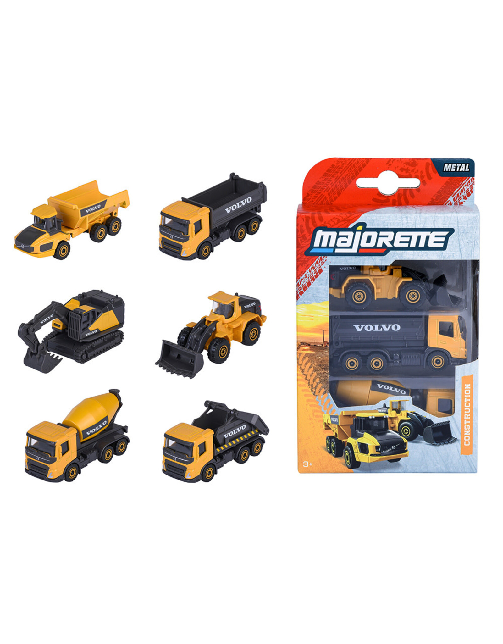 Majorette - Volvo Construction 3 Pieces Set Assorted