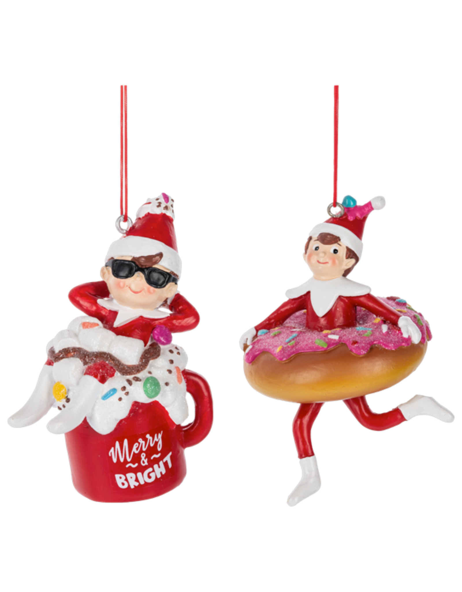 Ganz Sweet Shop Elf Ornaments Assorted