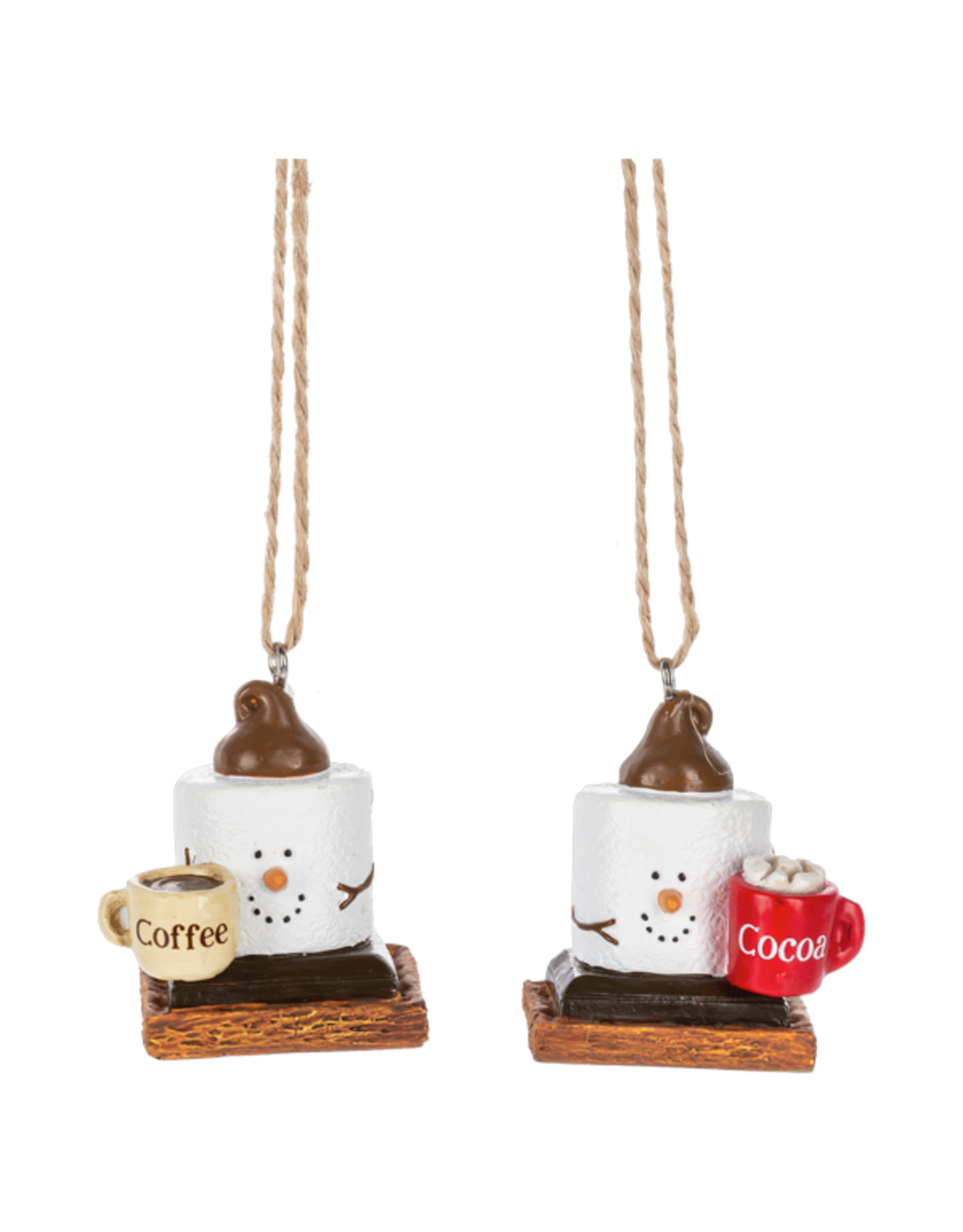 Ganz S'mores Warm Drink Ornaments Assorted
