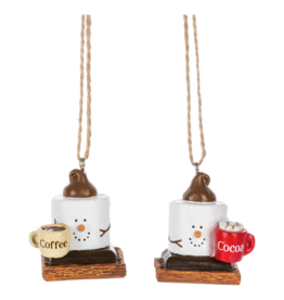 Ganz S'mores Warm Drink Ornaments Assorted