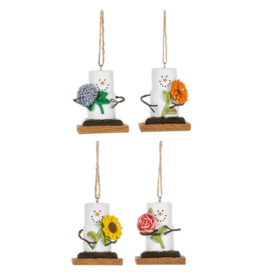 Ganz S'mores with Flower Ornaments Assorted