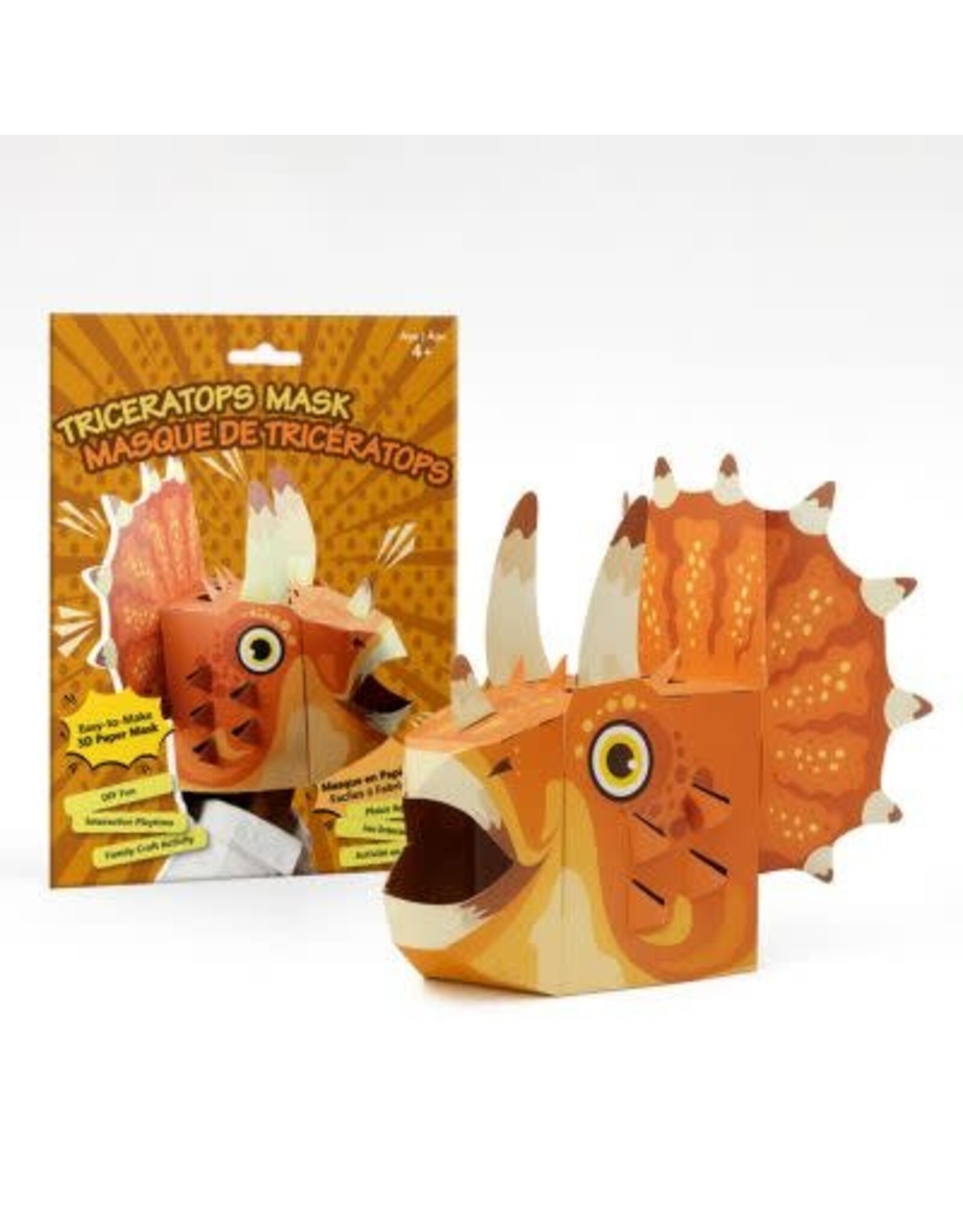 3D Paper Mask - Triceratops Mask