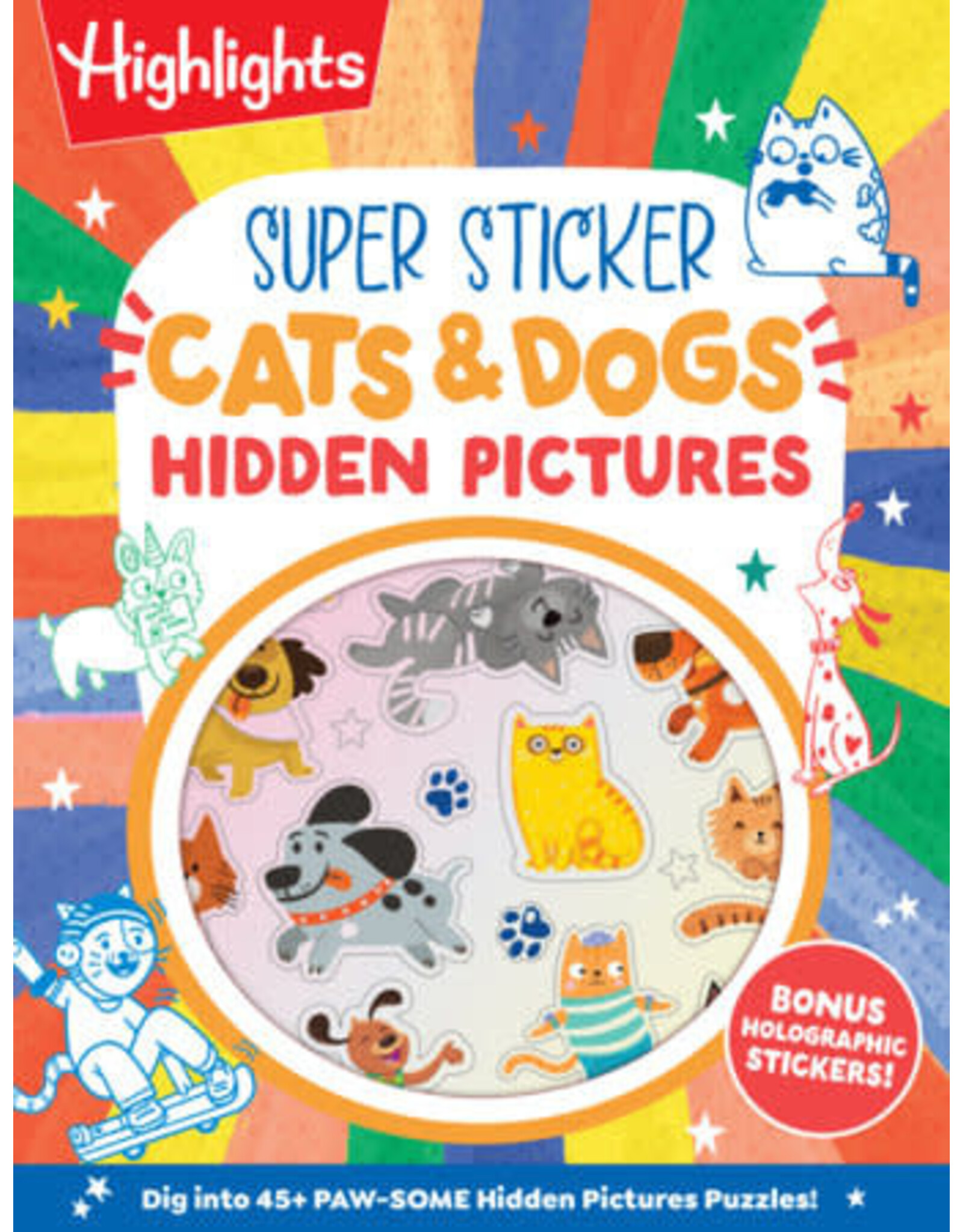 Highlights Highlights Super Sticker Cats & Dogs Hidden Pictures