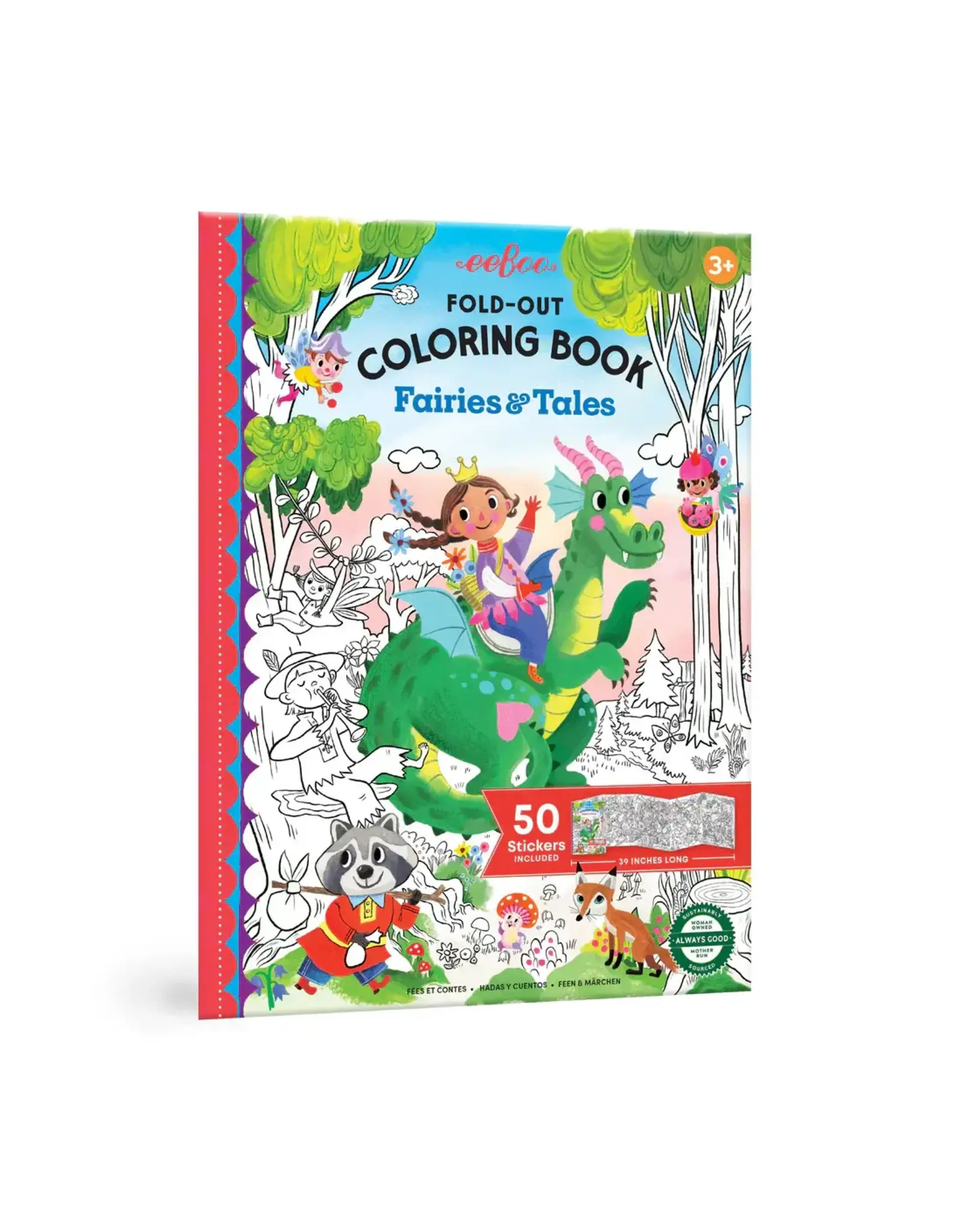 eeBoo Fold-Out Colouring Book: Fairies and Tales