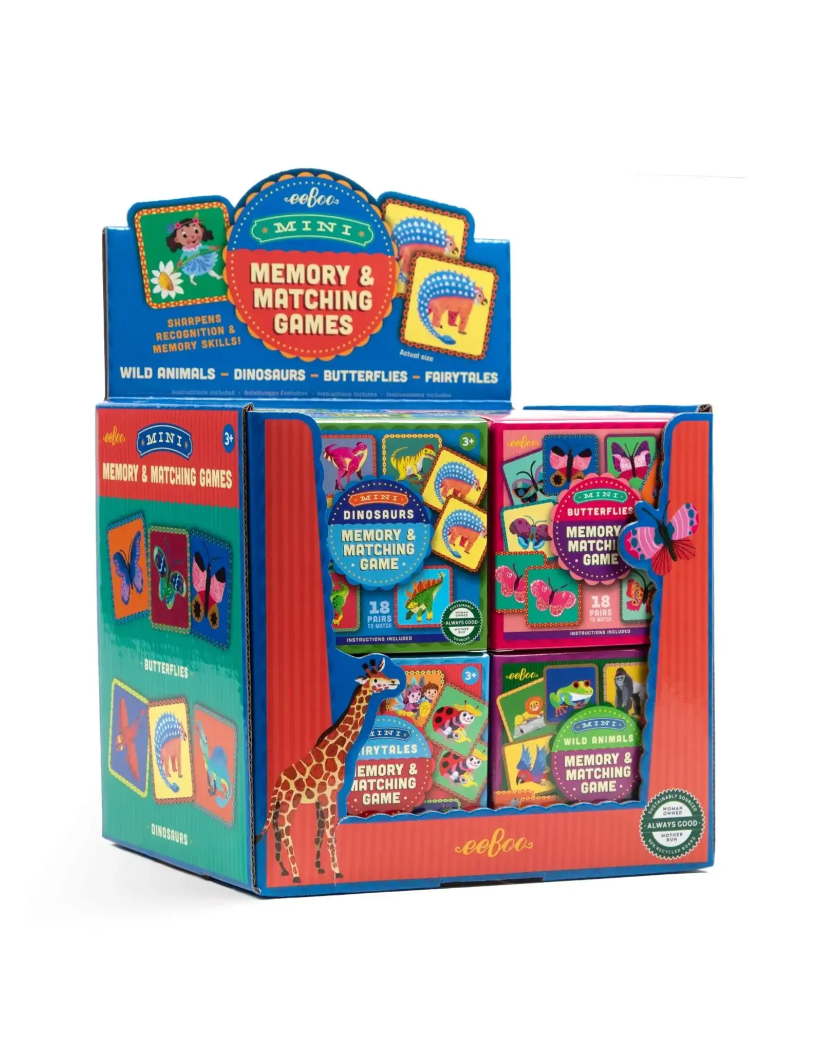 eeBoo Mini Memory & Matching Games Assorted