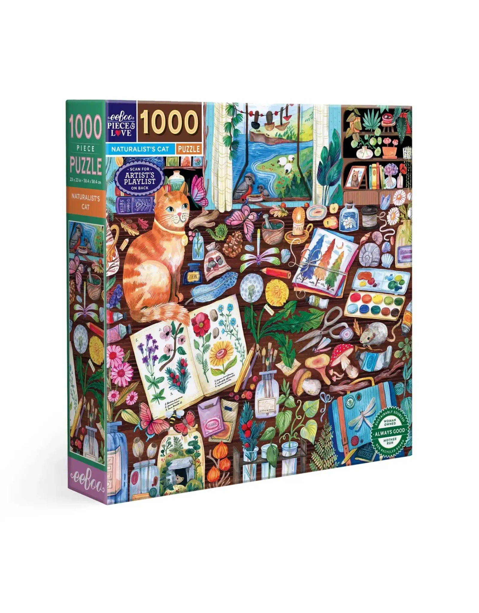 eeBoo Naturalist's Cat 1000pc