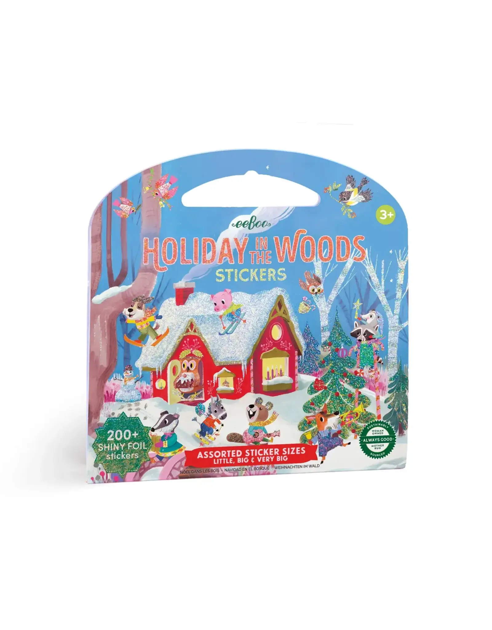 eeBoo Holiday in the Woods Shiny Stickers
