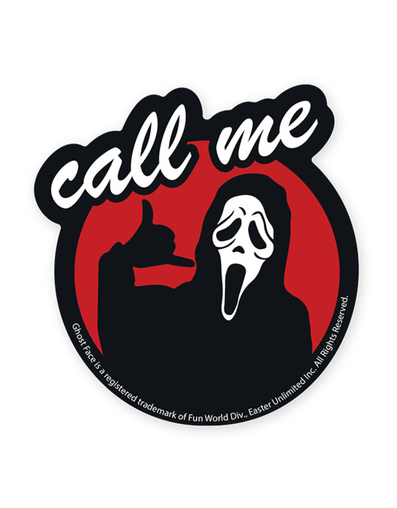 Ghost Face Call Me Sticker