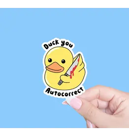 Radical Buttons Duck You Autocorrect Sticker