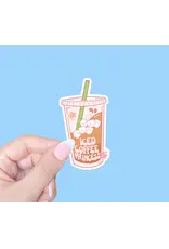 Radical Buttons Iced Coffee Princess Sticker