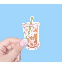 Radical Buttons Iced Coffee Princess Sticker