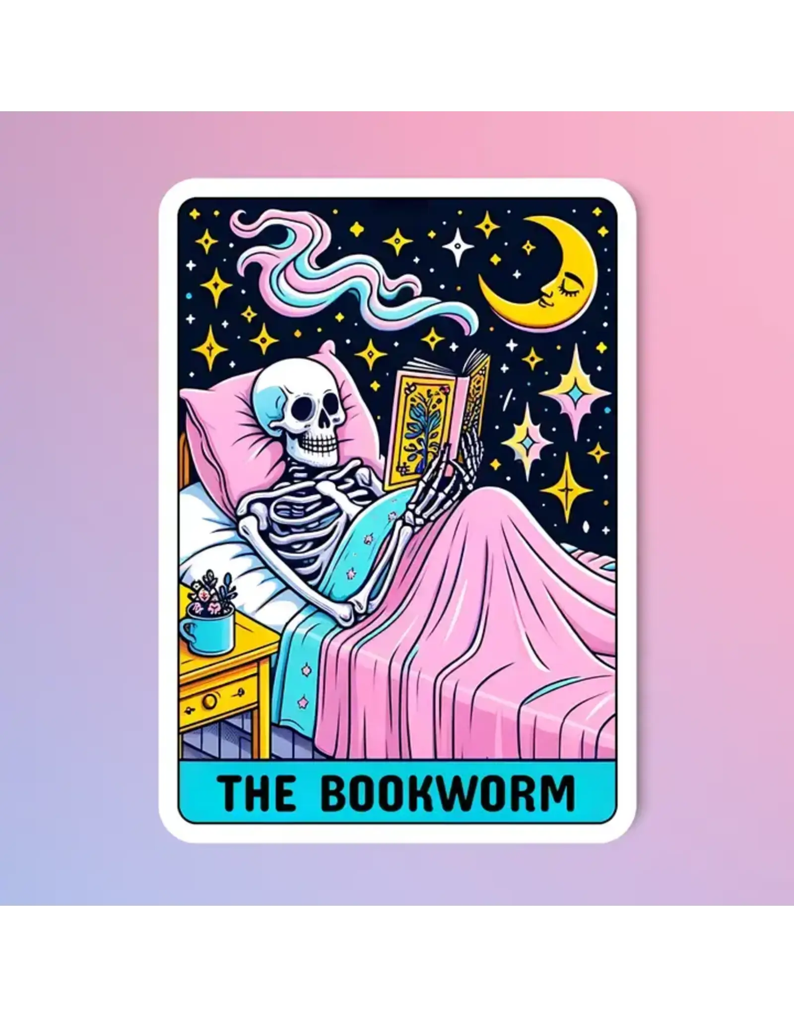 Radical Buttons The Bookworm Tarot Sticker