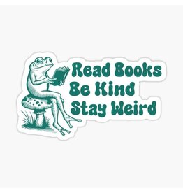 Radical Buttons Read Books Be Kind Stay Weird Sticker