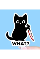 Radical Buttons Killer Cat Sticker