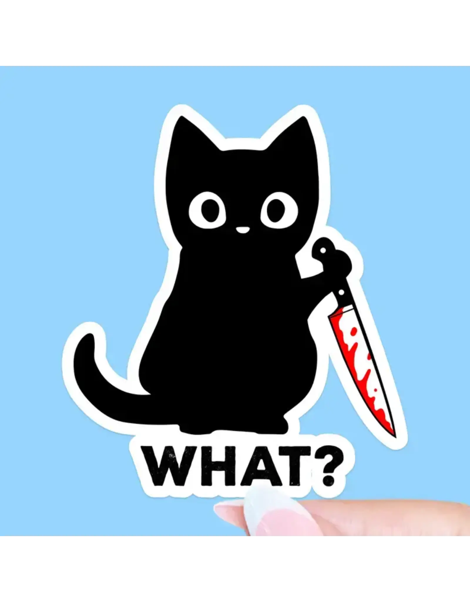 Radical Buttons Killer Cat Sticker