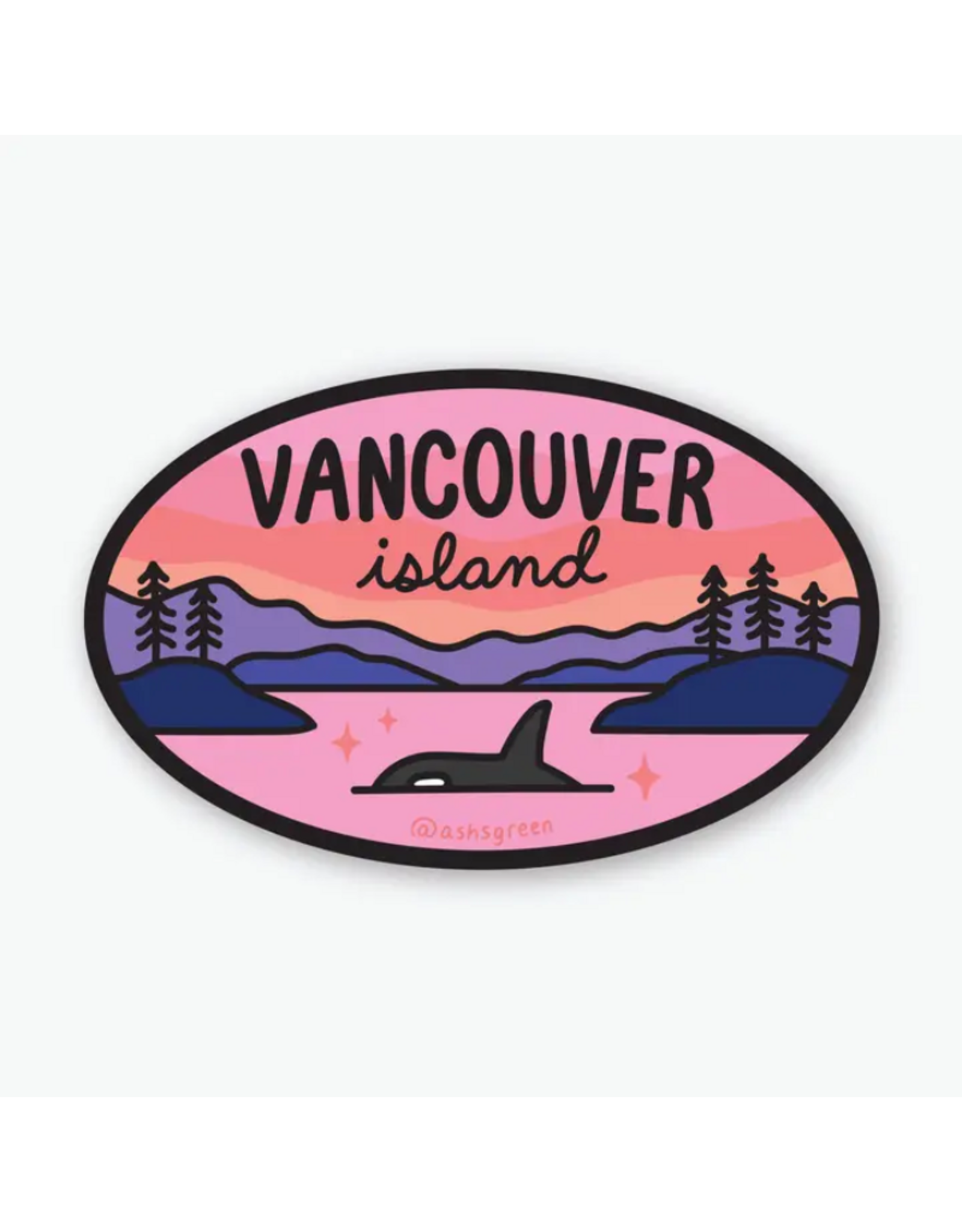 Retro Vancouver Island Sunset Sticker