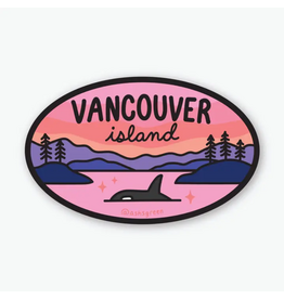 Retro Vancouver Island Sunset Sticker