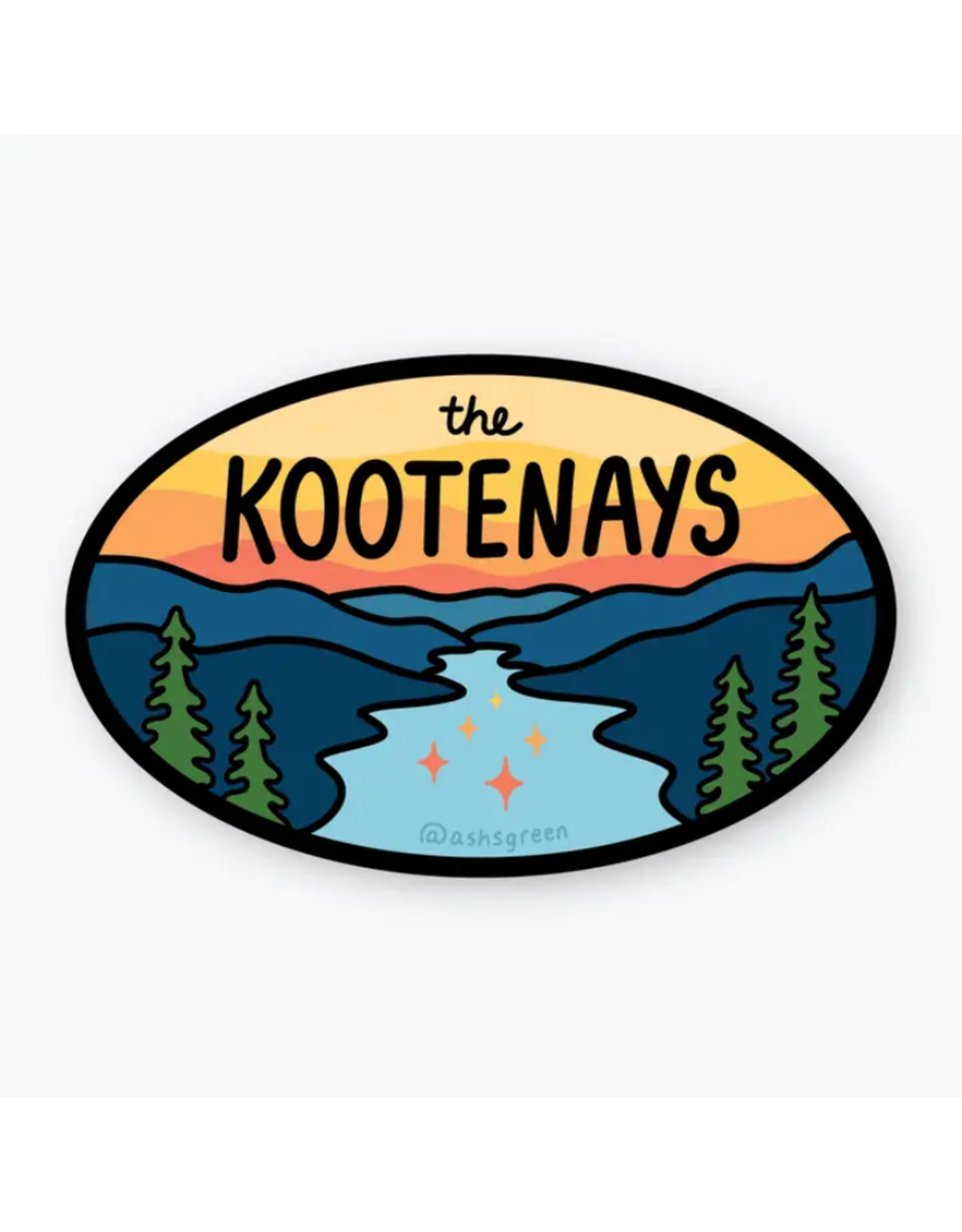 The Kootenays Retro Sticker