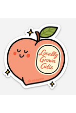 'Locally Grown Cutie' Peach Sticker