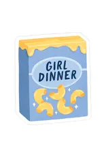 Girl Dinner Mac and Cheese Comfort Foodie Vinyl Sticker