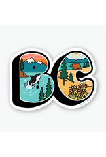 British Columbia Retro Postcard Sticker