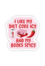 Diet Cola Icy Books Spicy Bookish Reader Vinyl Sticker