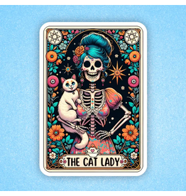 Radical Buttons The Cat Lady Sticker