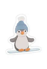 Snowboard Penguin Vinyl Sticker