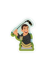 Happy Golfer Vinyl Pop Culture Sticker