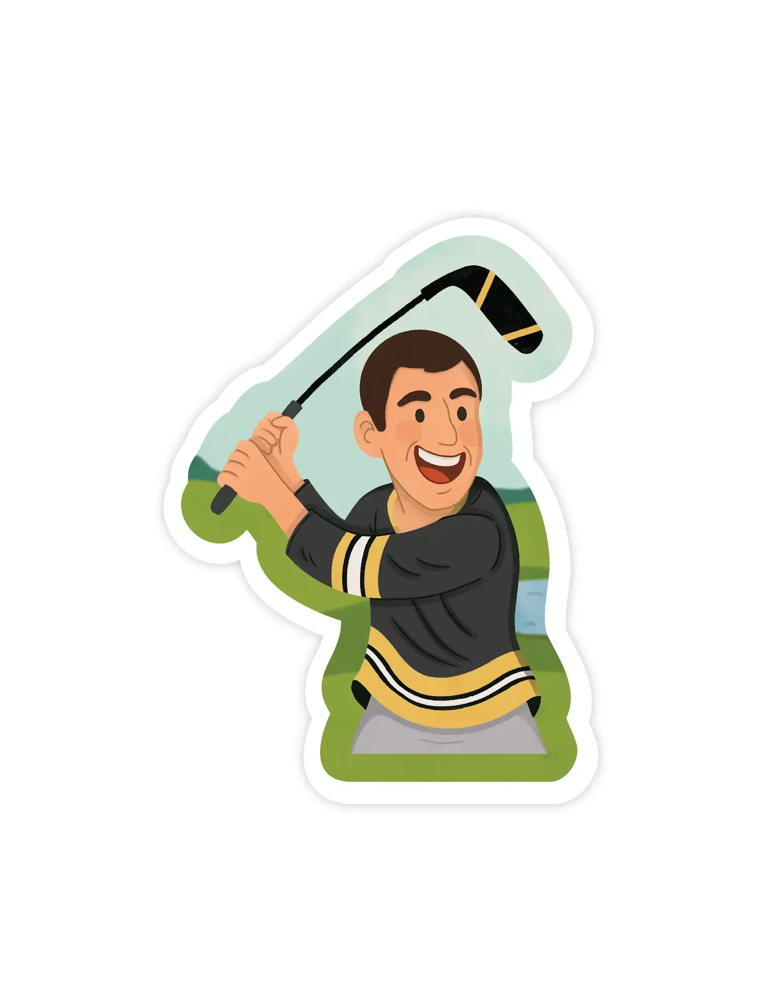 Happy Golfer Vinyl Pop Culture Sticker
