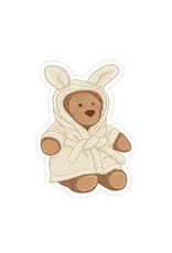 Cozy Robe Bear Vinyl Sticker